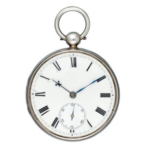 An English fusee duplex in a silver open face case Circa 1831