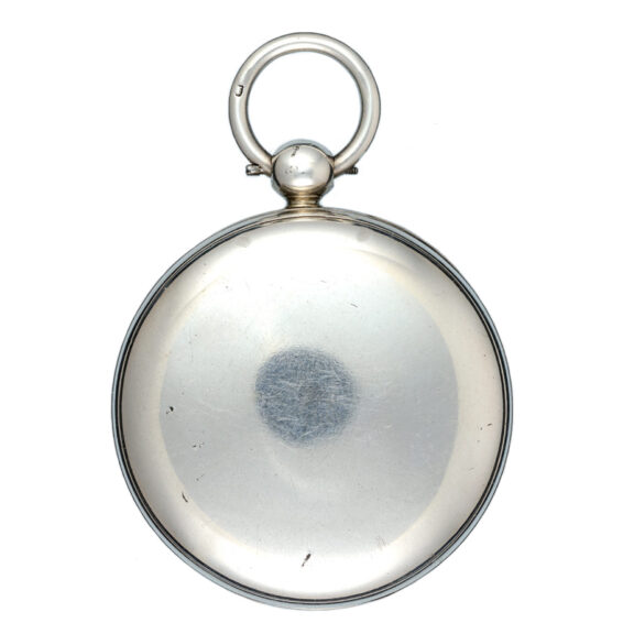 An English fusee duplex in a silver open face case Circa 1831 An English fusee duplex in a silver open face case Circa 1831
