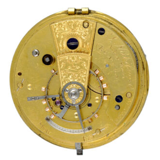 An English fusee duplex in a silver open face case Circa 1831