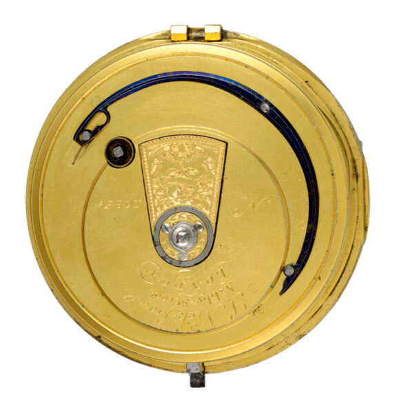 An English fusee duplex in a silver open face case Circa 1831 An English fusee duplex in a silver open face case Circa 1831