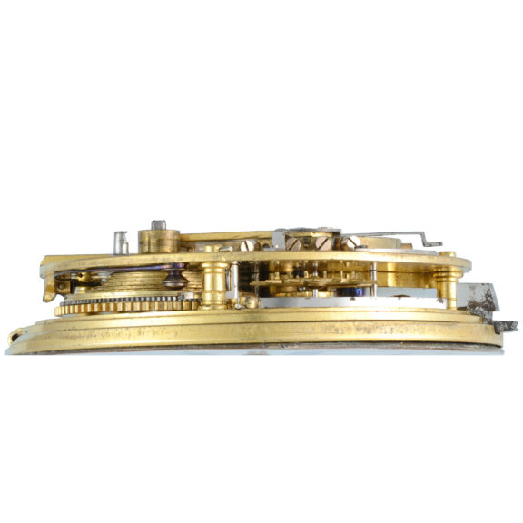 An English fusee duplex in a silver open face case Circa 1831 An English fusee duplex in a silver open face case Circa 1831