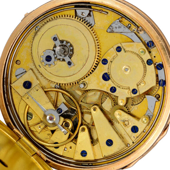 French gold quarter repeating cylinder pocket watch Circa 1835 French gold quarter repeating cylinder pocket watch Circa 1835