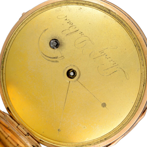 French gold quarter repeating cylinder pocket watch Circa 1835 French gold quarter repeating cylinder pocket watch Circa 1835