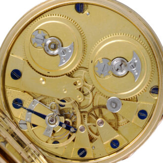 French 18k gold independent seconds ruby cylinder Circa 1840