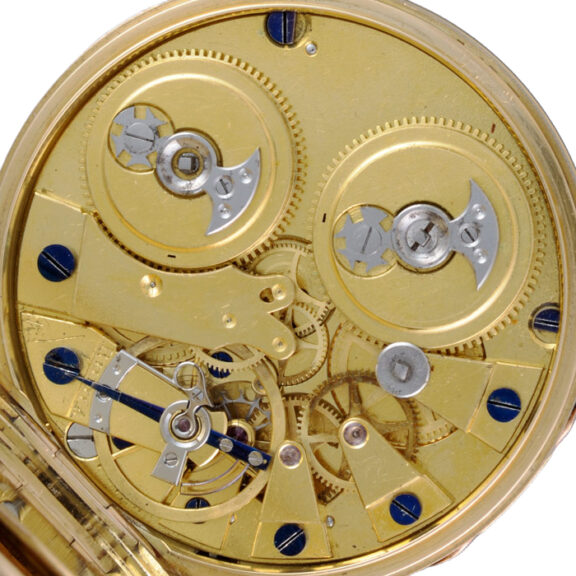 French 18k gold independent seconds ruby cylinder Circa 1840 French 18k gold independent seconds ruby cylinder Circa 1840