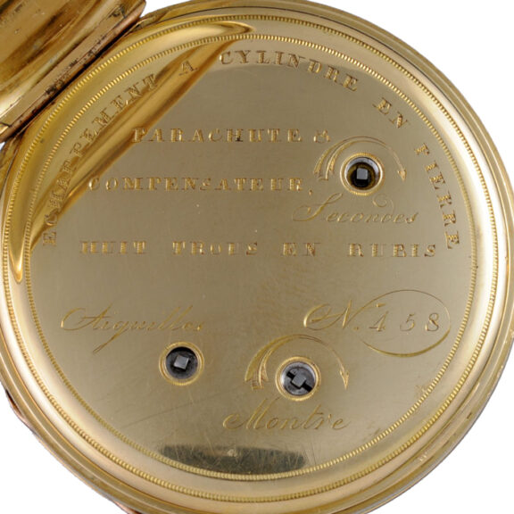 French 18k gold independent seconds ruby cylinder Circa 1840 French 18k gold independent seconds ruby cylinder Circa 1840