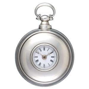 Rare English half hunter pair cased verge pocket watch Circa 1840