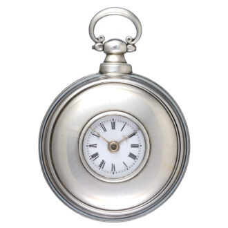 Rare English half hunter pair cased verge pocket watch Circa 1840