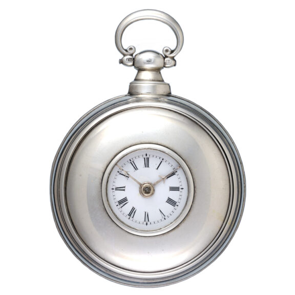Rare English half hunter pair cased verge pocket watch Circa 1840