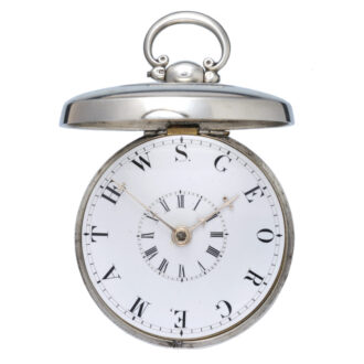 Rare English half hunter pair cased verge pocket watch Circa 1840