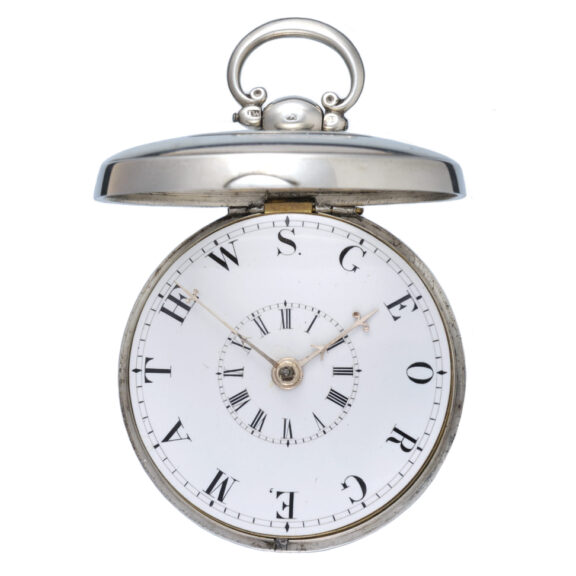 Rare English half hunter pair cased verge pocket watch Circa 1840 Rare English half hunter pair cased verge pocket watch Circa 1840
