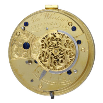 Rare English half hunter pair cased verge pocket watch Circa 1840