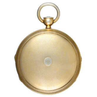 A Swiss silver gilt verge pocket watch with alarm Circa 1840