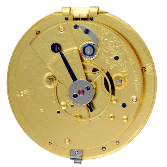 A Swiss silver gilt verge pocket watch with alarm Circa 1840 A Swiss silver gilt verge pocket watch with alarm Circa 1840