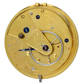 English silver fusee lever pocket watch with silver dial Circa 1840