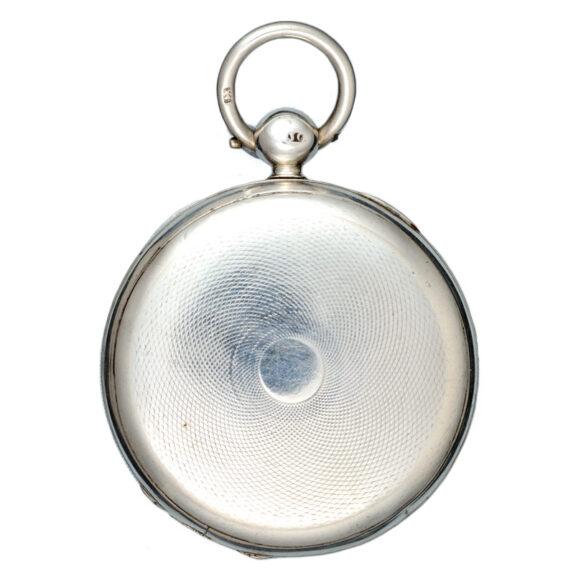 English duplex pocket watch in a silver open face case Circa 1840 English duplex pocket watch in a silver open face case Circa 1840