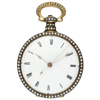 An enamelled silver gilt Chinese market pocket watch Circa 1840