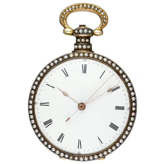 An enamelled silver gilt Chinese market pocket watch Circa 1840 An enamelled silver gilt Chinese market pocket watch Circa 1840
