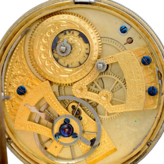 An enamelled silver gilt Chinese market pocket watch Circa 1840