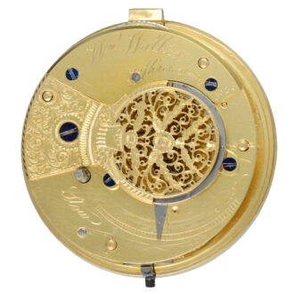 English silver verge with dial of the Oddfellows Society Circa 1841