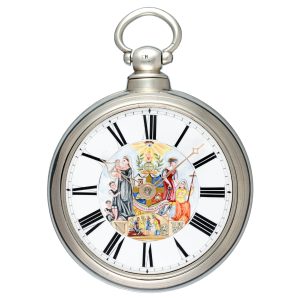 English silver verge with Oddfellows Society dial Circa 1843