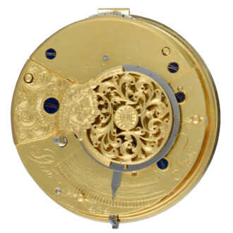 English silver verge with Oddfellows Society dial Circa 1843