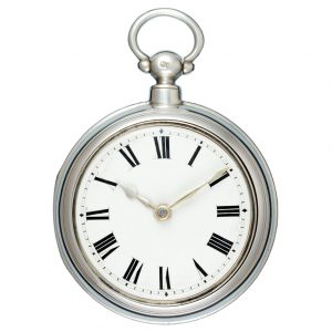 An English verge pocket watch in silver pair case Circa 1865