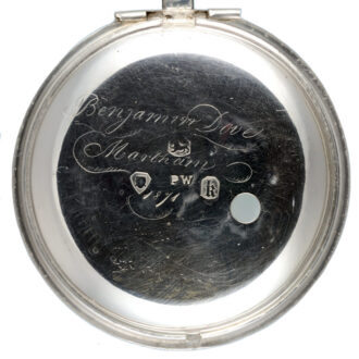 An English verge pocket watch in silver pair case Circa 1865 An English verge pocket watch in silver pair case Circa 1865