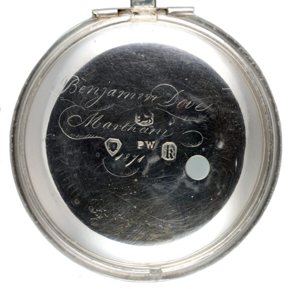 An English verge pocket watch in silver pair case Circa 1865 An English verge pocket watch in silver pair case Circa 1865