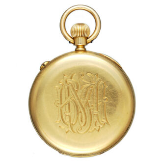 An unusually small gold English keyless fusee lever Circa 1869
