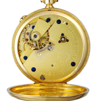An unusually small gold English keyless fusee lever Circa 1869