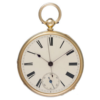 Swiss gold lever with independent centre seconds Circa 1873