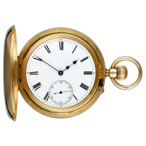 An English freesprung lever in a gold full hunter case Circa 1876