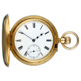 An English freesprung lever in a gold full hunter case Circa 1876