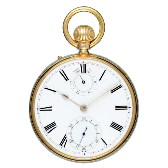 An English freesprung keyless fusee with up/down dial Circa 1877