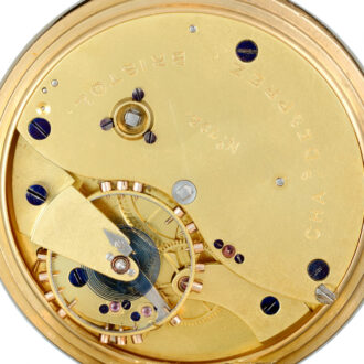 An English freesprung keyless fusee with up/down dial Circa 1877