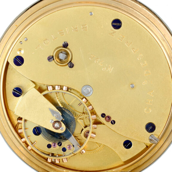 An English freesprung keyless fusee with up/down dial Circa 1877 An English freesprung keyless fusee with up/down dial Circa 1877