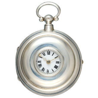English silver half hunting pair cased verge watch Circa 1878