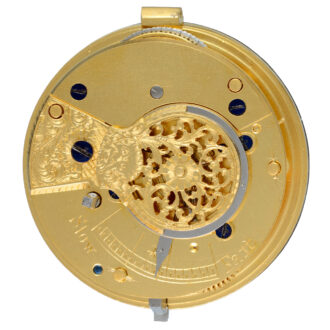 English silver half hunting pair cased verge watch Circa 1878