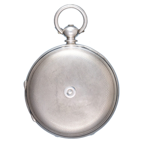 Swiss pedometer wind lever in a silver full hunter case Circa 1880 Swiss pedometer wind lever in a silver full hunter case Circa 1880