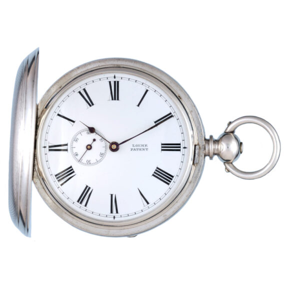 Swiss pedometer wind lever in a silver full hunter case Circa 1880