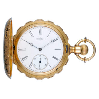 American lever in a gold and enamel full hunter case Circa 1880