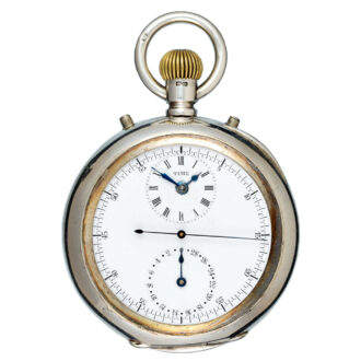Unusual Swiss silver centre seconds chronograph Circa 1885