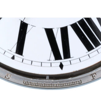 A large Swiss silver 8 day lever watch in travelling case Circa 1888 A large Swiss silver 8 day lever watch in travelling case Circa 1888