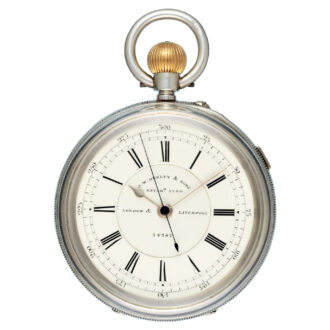A late English silver centre seconds chronograph Circa 1892