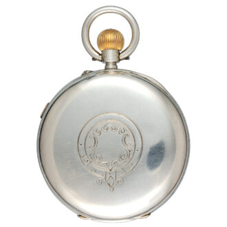 A late English silver centre seconds chronograph Circa 1892