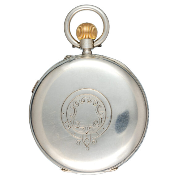 A late English silver centre seconds chronograph Circa 1892 A late English silver centre seconds chronograph Circa 1892