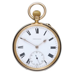 English gold spring detent chronometer pocket watch Circa 1896