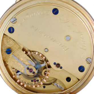 English gold spring detent chronometer pocket watch Circa 1896