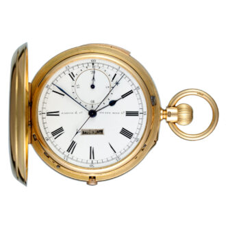 An English minute repeating calender chronograph Circa 1896